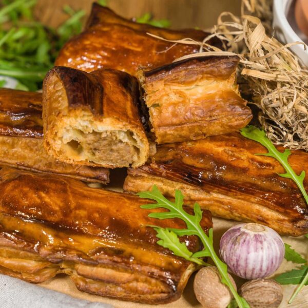Rundvlees saucijzenbroodjes (zelf afbakken, 5 stuks)